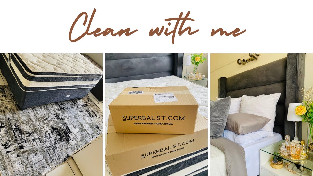 CLEAN OUR BEDROOM WITH ME: New carpet|| New Bedding ||Home decor|| South African YouTuber.