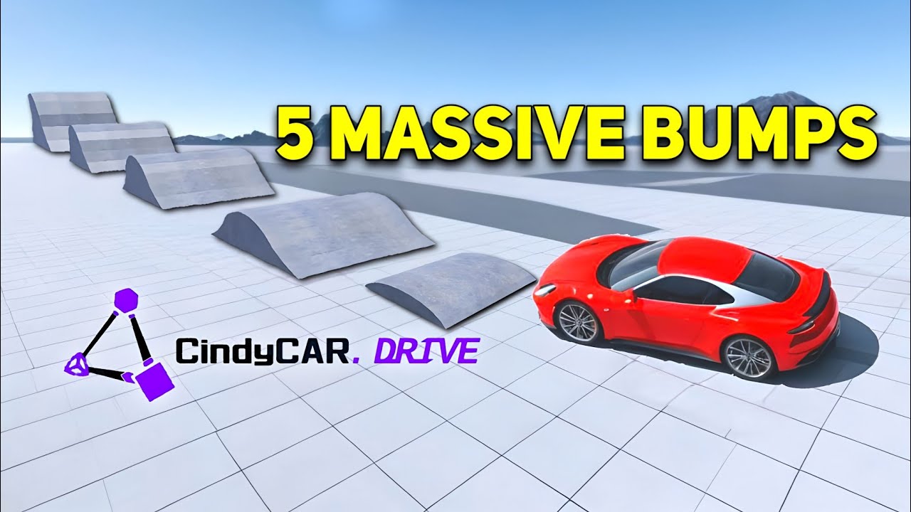 Extreme 5 Bumps Challenge: Cindy Car Drive Gameplay - From Small to Big Bumps