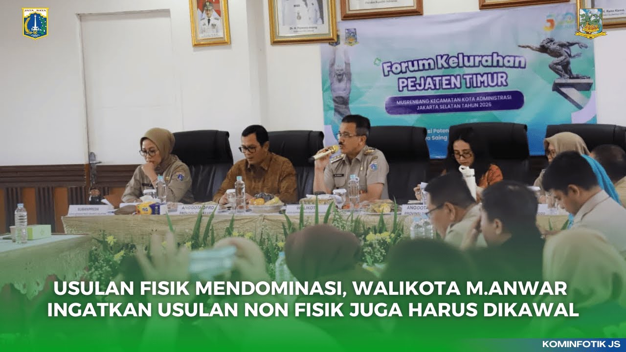 USULAN FISIK MENDOMINASI, WALIKOTA M.ANWAR INGATKAN USULAN NON FISIK JUGA HARUS DIKAWAL