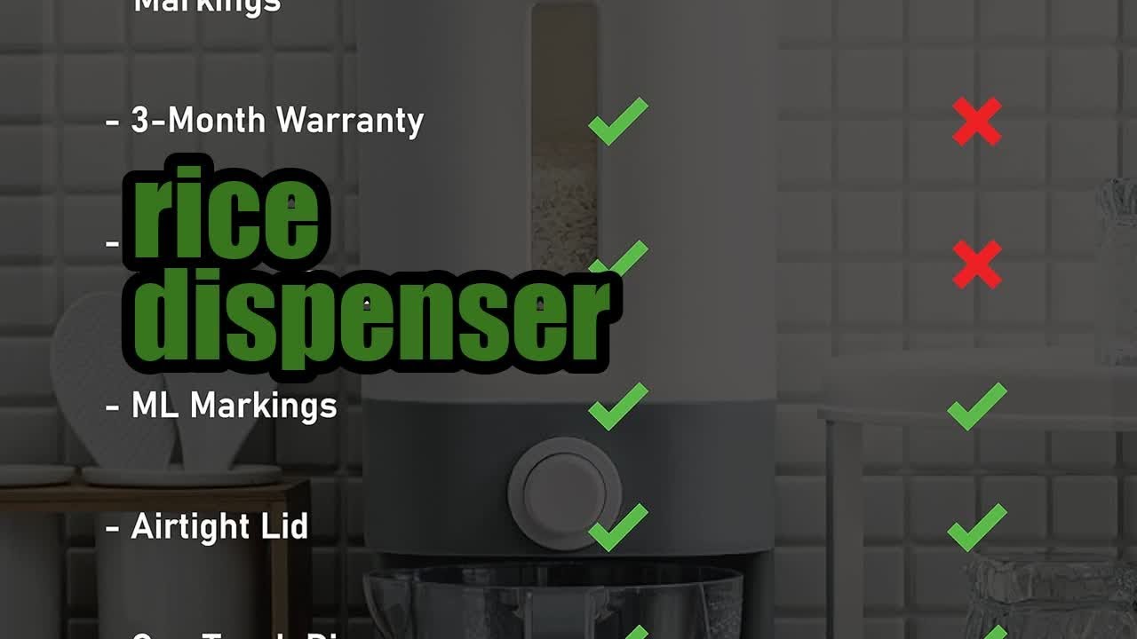 Review Slim Profile Rice Dispenser and Wash Cup with Easy to See Cup Measurements