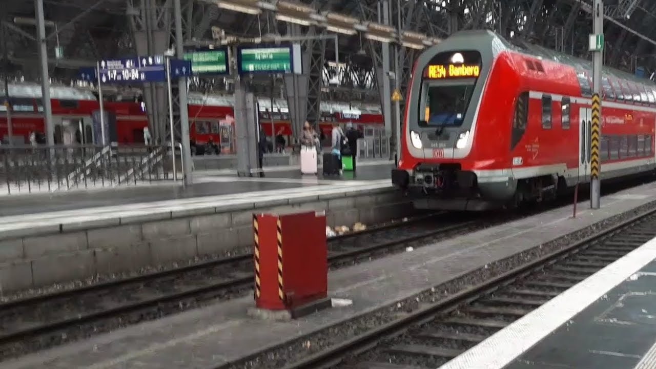RE 50 to Fulda and ICE 1 with no passengers and RE 54 to Bamberg 