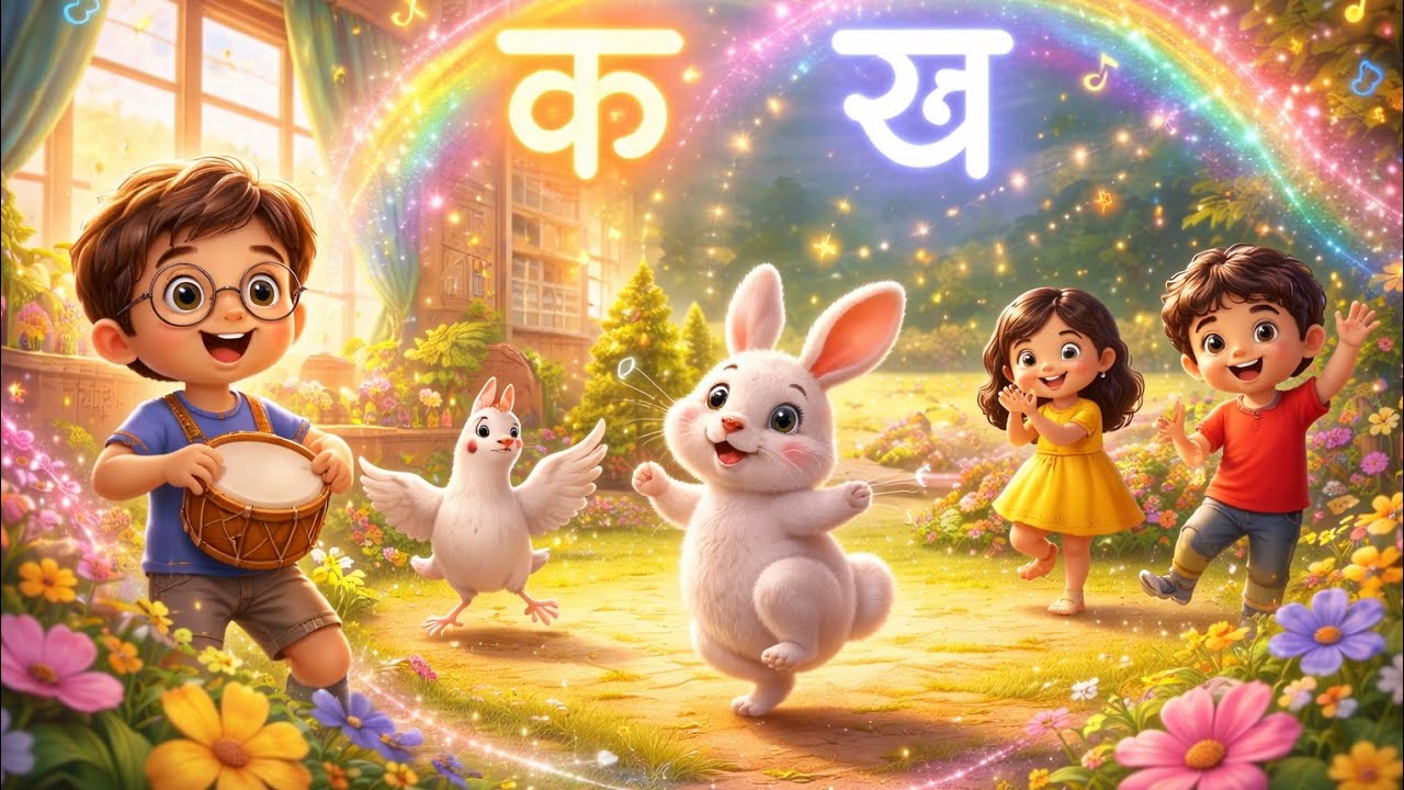 Hindi Alphabet क से ज्ञ | Fun Learning | Kids Educational Video