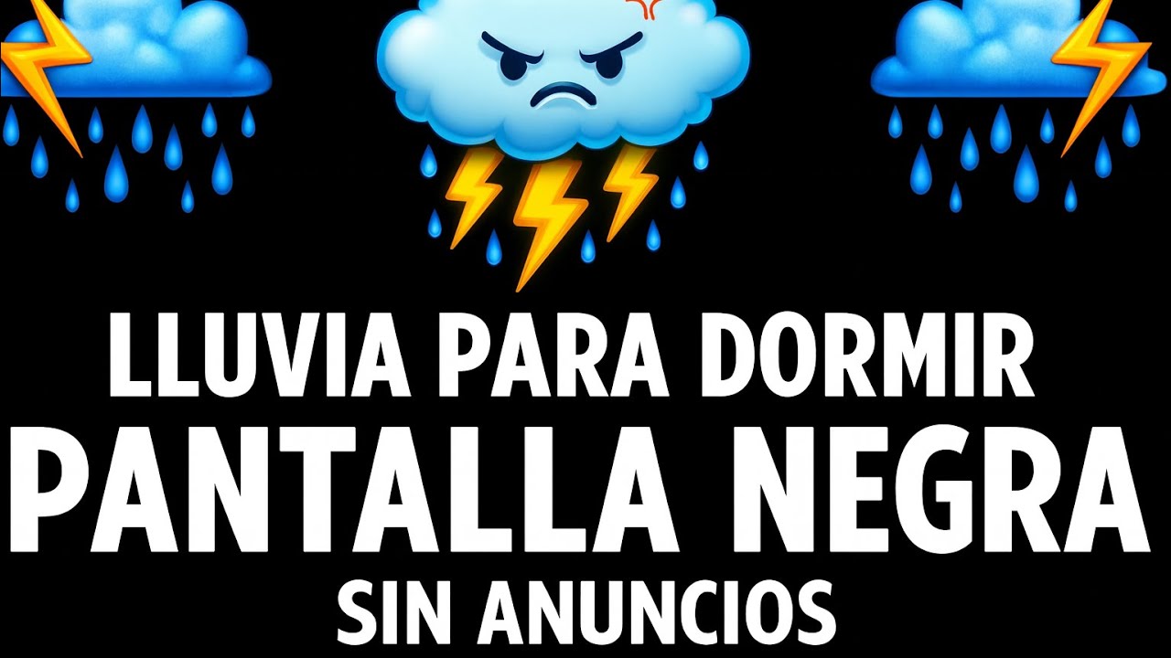 SONIDO DE LLUVIA para DORMIR RELAJADO y comodo PANTALLA NEGRA