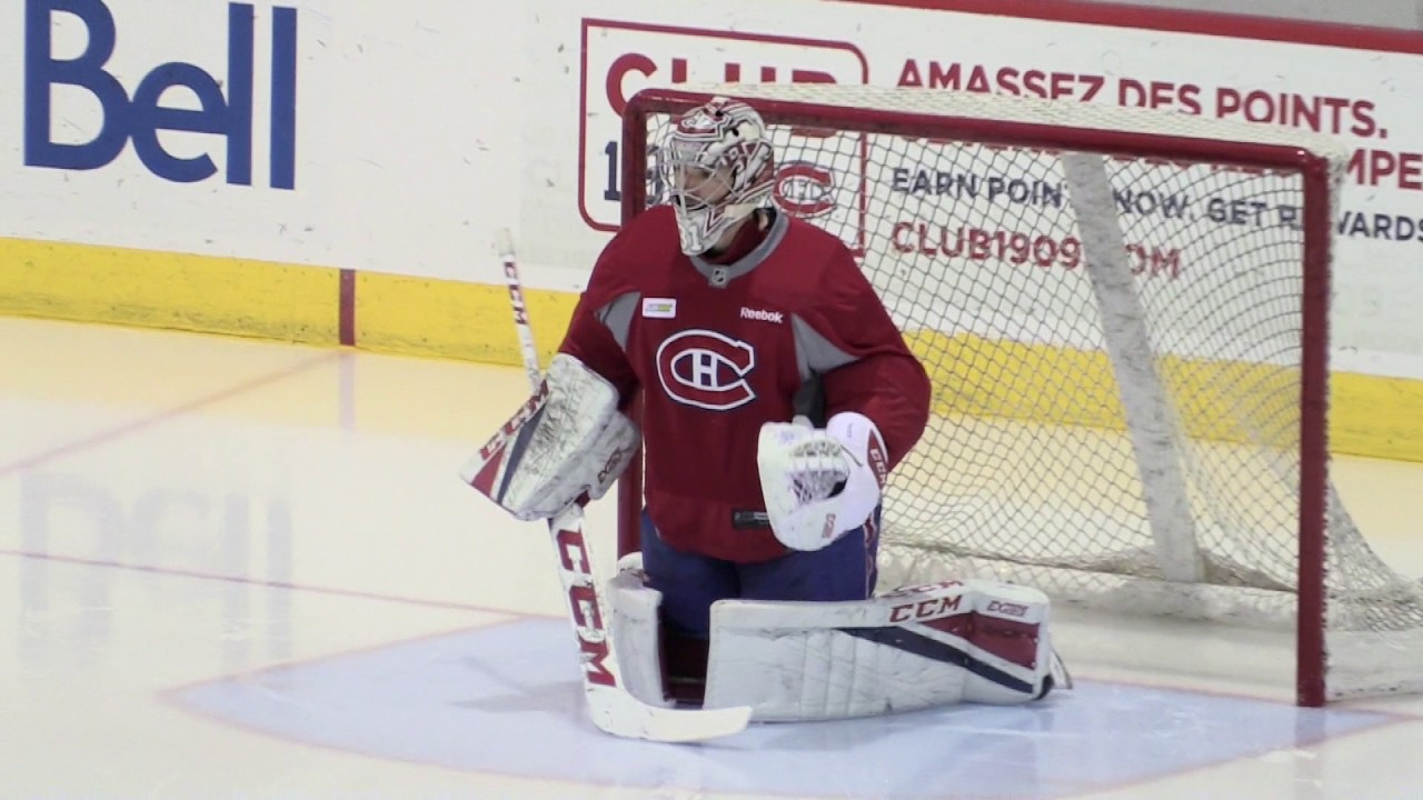 Carey Price warm up, morning skate January 14, 2017.