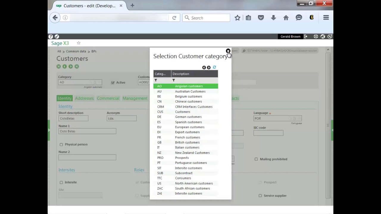 Sage X3 – How to Navigate in a Classic Page