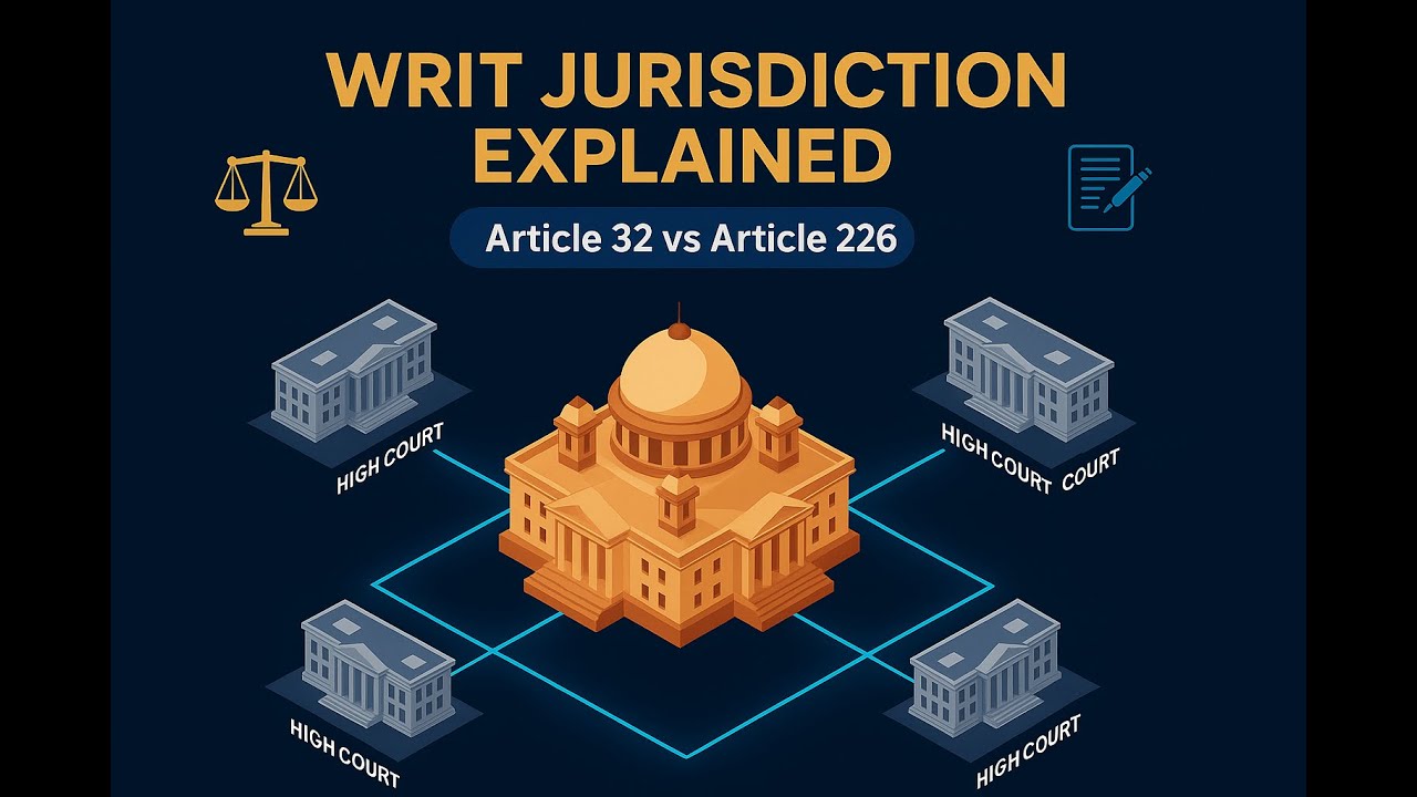 Writ Jurisdiction Explained | Article 32 & 226 Explained | 5 Writs Every Indian Must Know