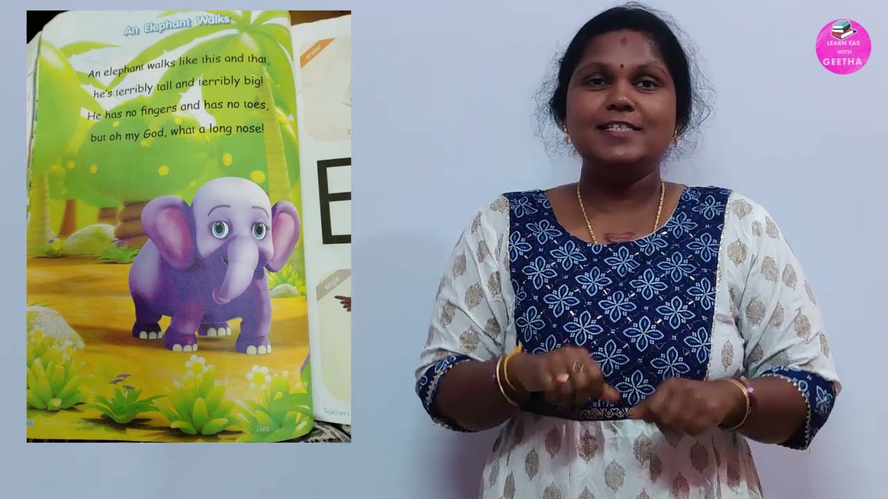 An Elephant Walks LKG rhyme,  Astragen Series , kids rhymes , nursery rhymes