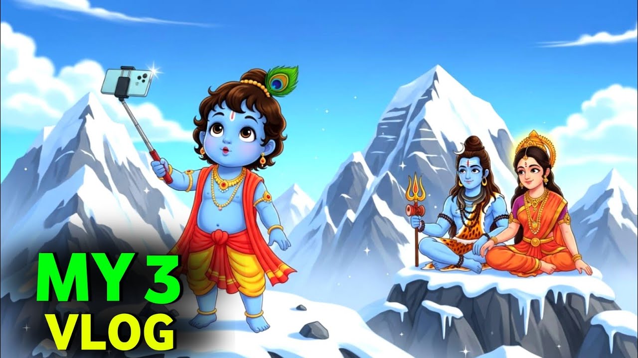 **कृष्ण की कैलाश पर्वत में मस्ती। my mini vlog #minivlog 