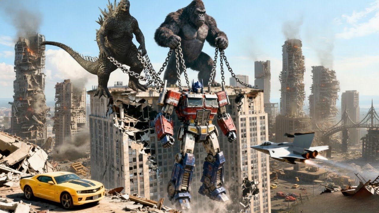 King Kong and Godzilla vs. Optimus Prime : The Great Clash With The Transformers