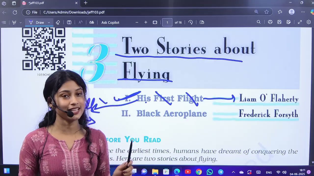 Two Stories About Flying-His First Flight-Chapter-3 (Part-1st) ll class 10 Eng. Literature (2026-27)