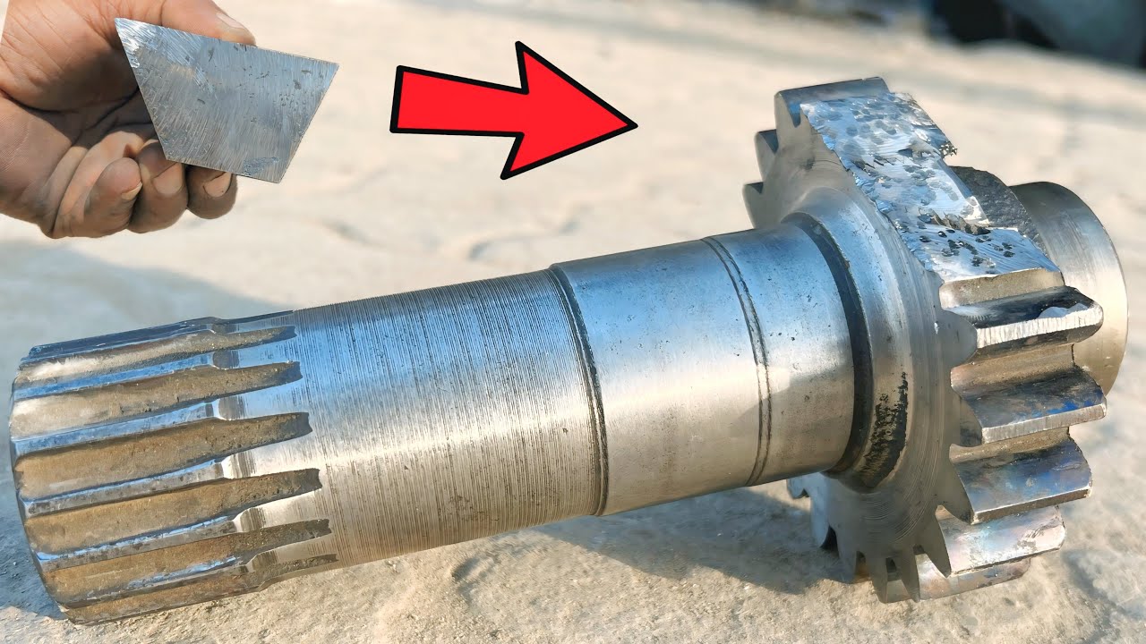 The Ultimate Guide! Fixing a Broken Drive Shaft: Making a Gear Tooth from Scratch Iron Piece