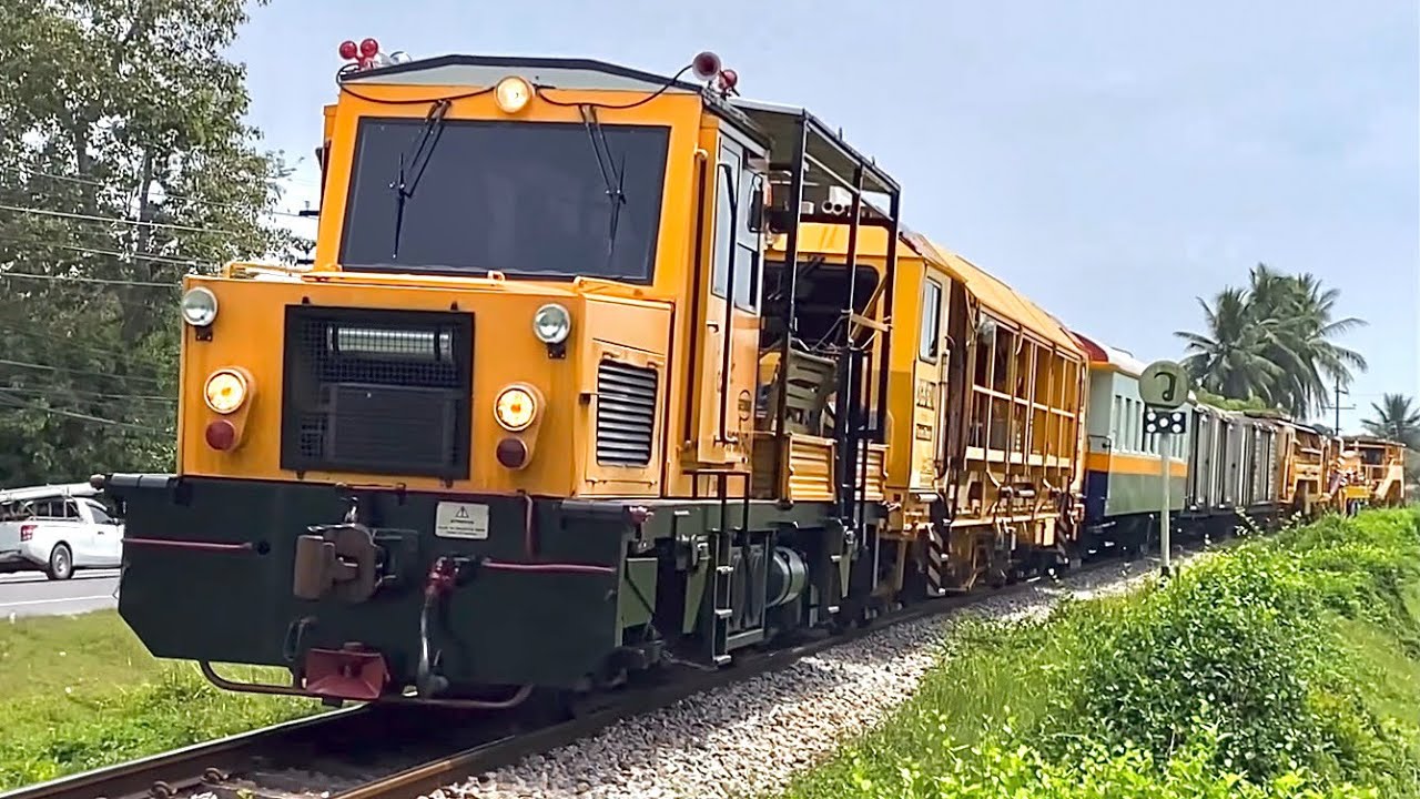 SRT. #เคยเห็นกันไหมรถไฟหน้าตาแปลก ๆ รถไฟสายใต้ช่วงสถานีท่าฉาง-ทุ่งโพธิ์ ในวันที่มีขบวน 1501 อีกด้วย