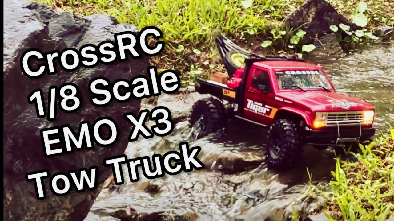Unboxing 1/8 Scale Cross RC EMO X3 Tow Truck 4x4 Offroad RC Crawler Extreme