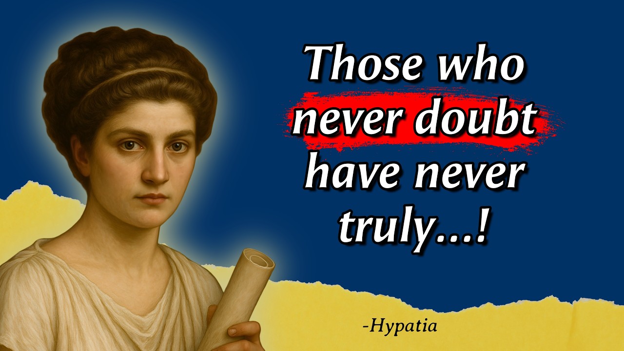 You were not born to repeat history, but to rise | 35 Hypatia Quotes