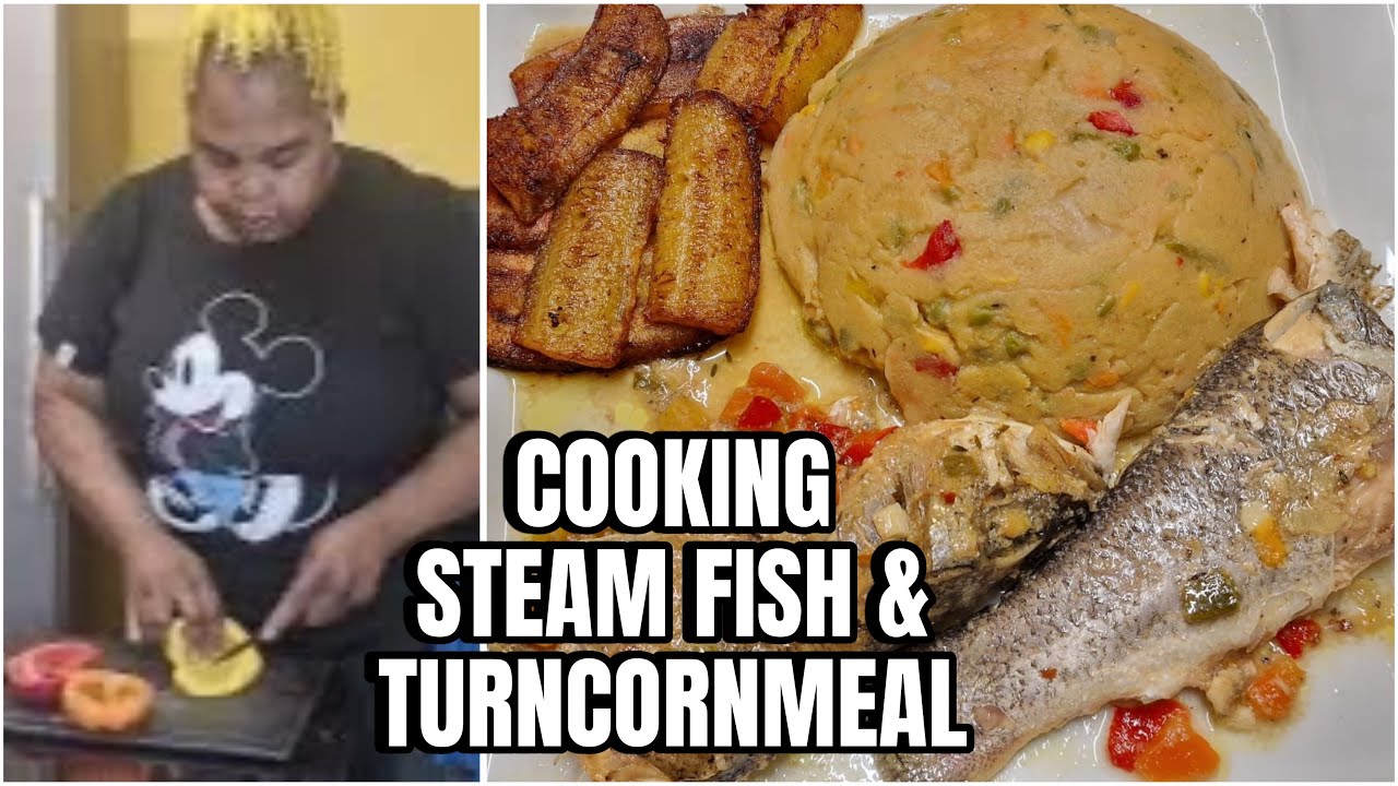 COOKING STEAM FISH IN COCONUT 🥥 MILK WITH TURN CORNMEAL REAL JAMAICA STYLE 🇯🇲