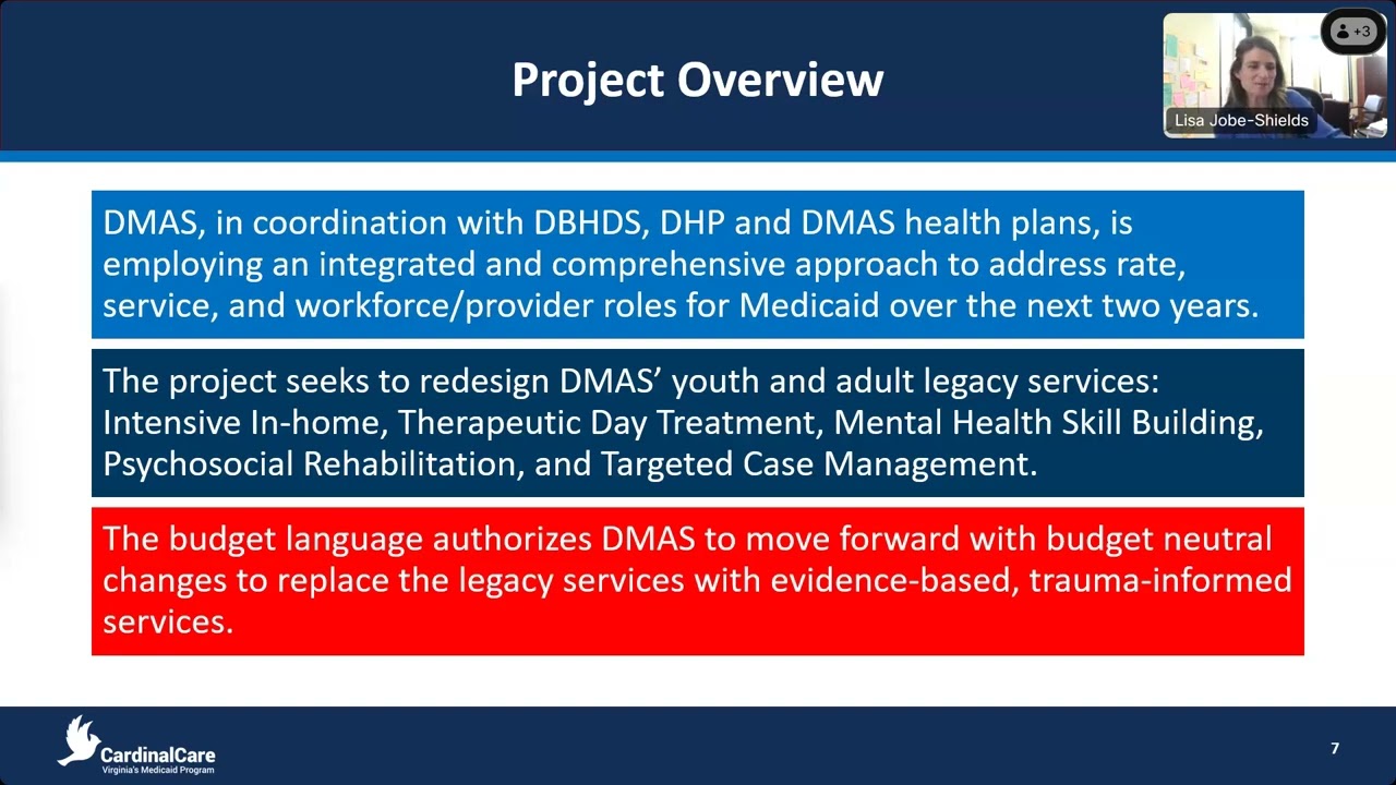 Virginia Medicaid Behavioral Health Services Redesign Information Webinar 07.29.2024