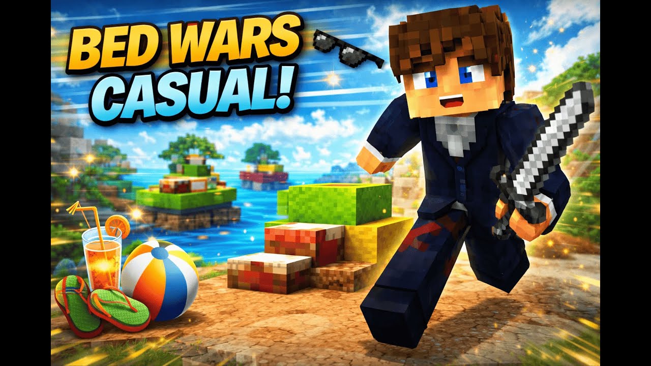 Minha partida diária no Bed Wars | Gameplay leve