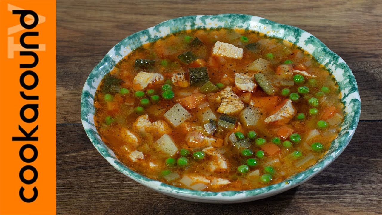 Minestrone di pollo e verdure