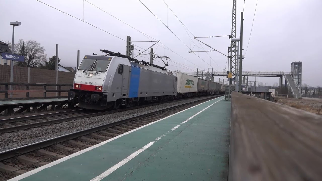 Haltingen - Zugverkehr im Februar 2025