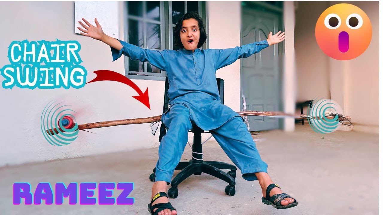 Fan laga kar Chair ko Ghumaya | Rameez Crazy Experiment | Naeem Aw Rameez Vlog