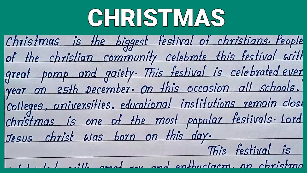 Write English Essay on Christmas | Best English Essay on Christmas | Simple English Essay Christmas