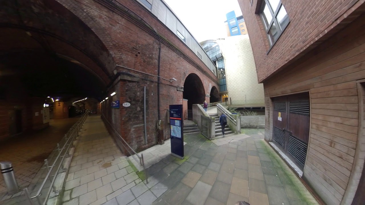 Leeds dock and granary wharf under Leeds train station