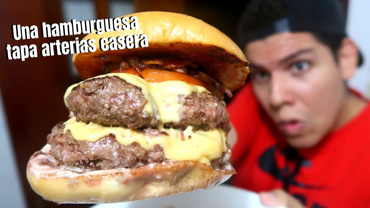 HAMBURGUESA de INFARTO doble carne en CUARENTENA 🤤 Receta fáciles con Iro 🍔