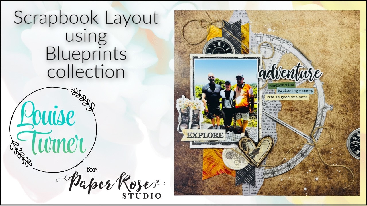 Scrapbook Layout process video for @PaperRoseStudio using 