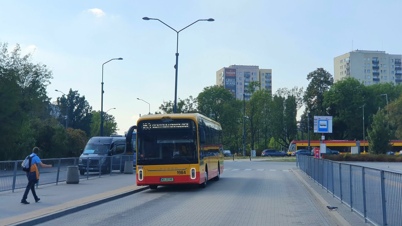 [163] MZA Warszawa - Przejazd Yutongiem U-12 #1984 na linii 163➡️ Centrum Onkologii 