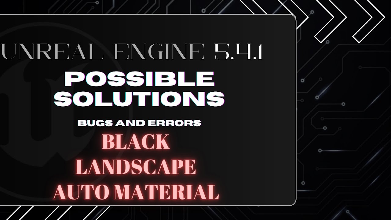 Black Landscape AutoMaterial [UE5 Possible Solutions]