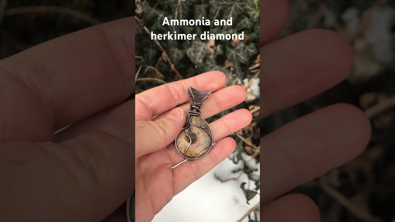 #wireweaving #wirewrapping #ammonite #herkimerdiamond #headyart  #edm #festivevibes