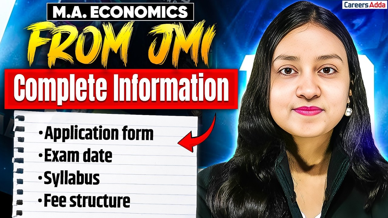 Jamia Millia Islamia MA Economics 2026 💪 | Complete Details: Form, Exam Date, Syllabus, Fees