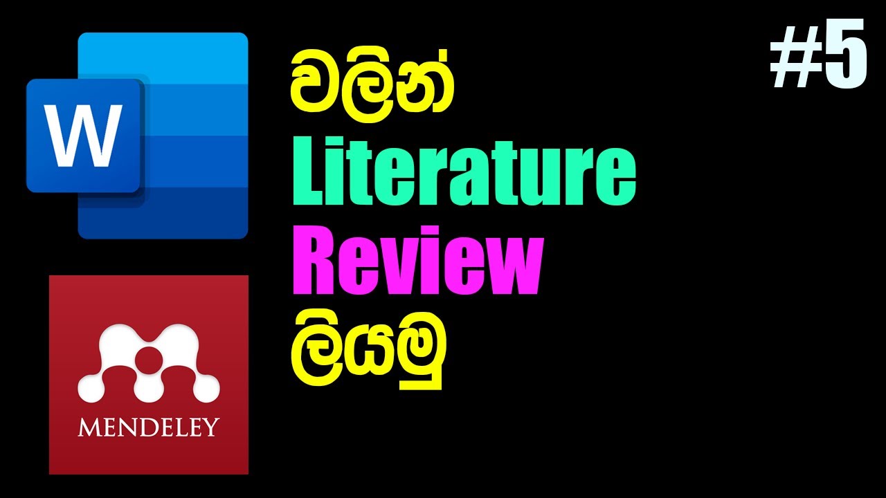 Word වලින් සාහිත්‍ය විමර්ශනය ලියන්න පටන් ගමු | Literature Review Sinhalen #5