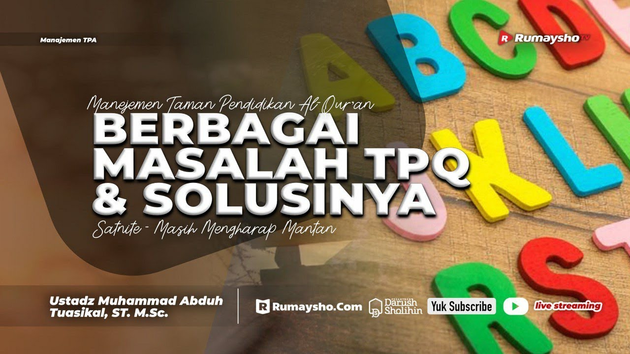BERBAGAI MASALAH TPQ DAN SOLUSINYA