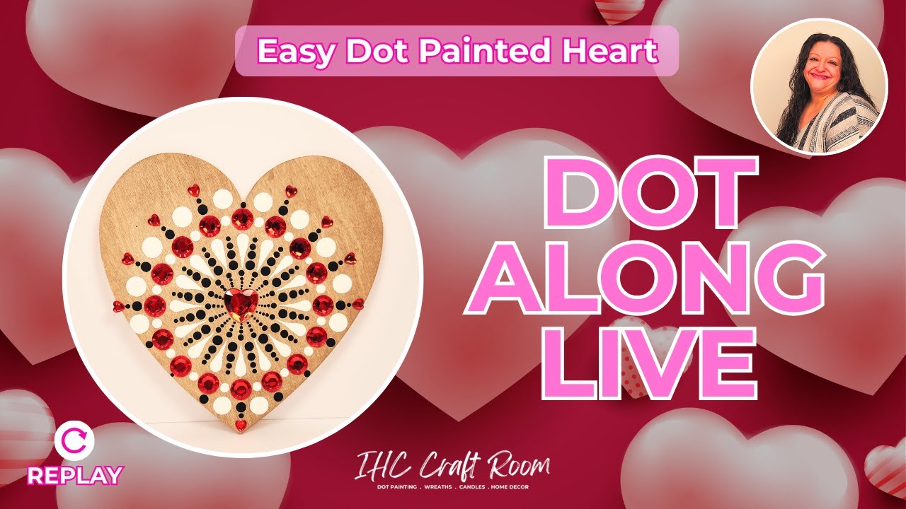 Beautiful Mandala Wood Heart Sign: Easy Dot Painting DIY