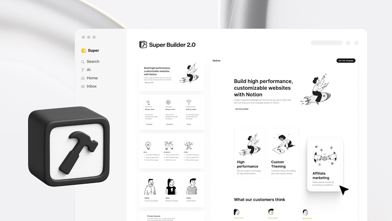 Super Builder 2.0 guide – Website building template for Notion