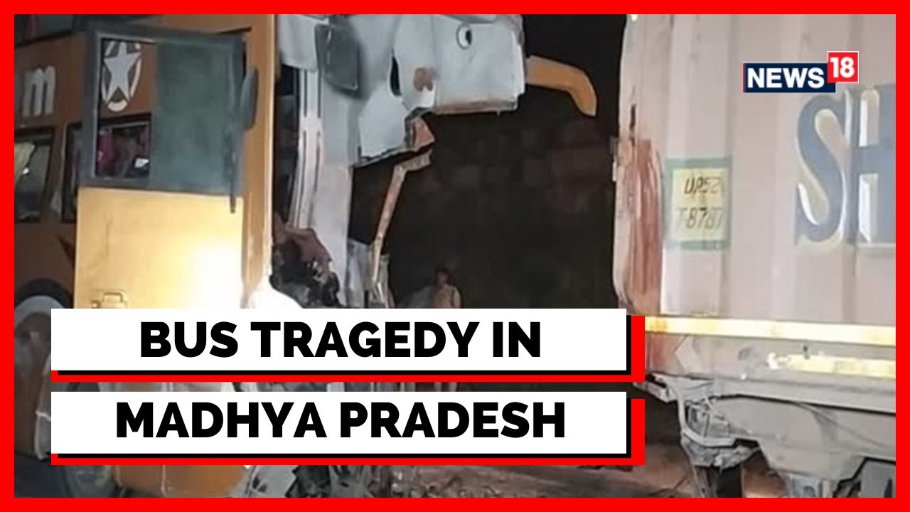 Madhya Pradesh News | Rewa Bus Accident | Madhya Pradesh Bus-Trolley Collision | English News