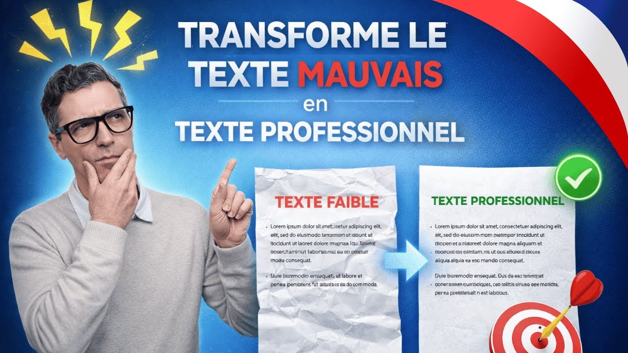 🇫🇷 Français ÉCRIT - Es-tu capable d'améliorer ce texte ?