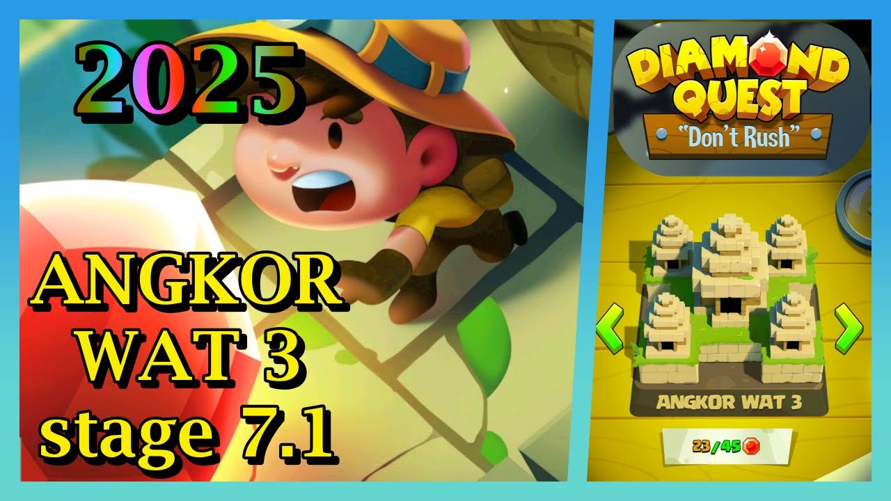 Diamond quest: don't rush! Angkor Wat 3 stage 7.1 ( secret stage) #diamondquest #gamesforandroid