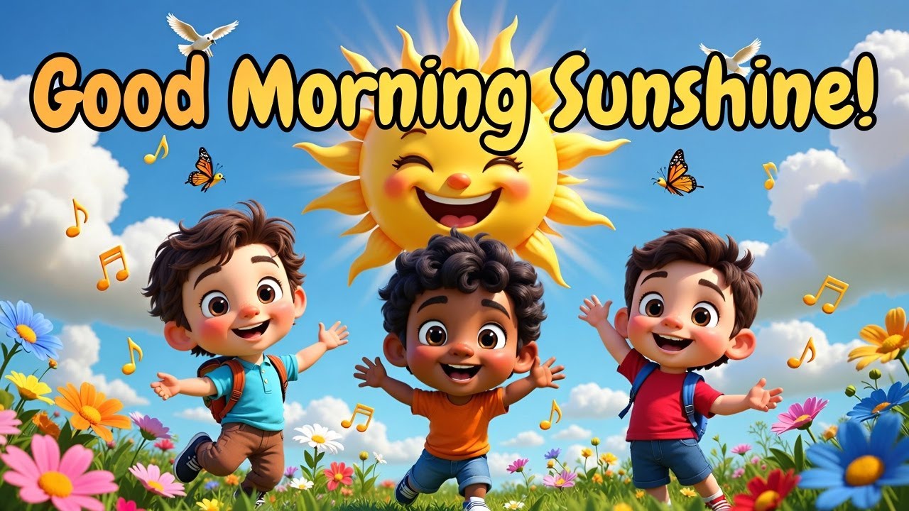 Good Morning Sunshine | Nursery Rhymes & kids songs | Fun Morning Song for Kids & Toddlers.