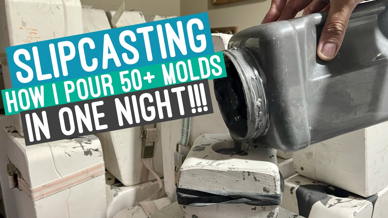 Slipcasting - Pouring plaster molds for ceramics