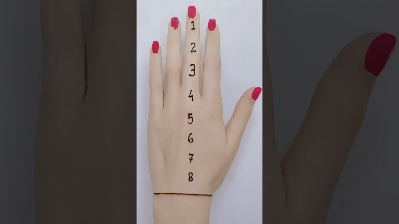 Easy Mehndi Design From Numbers Tricks| Henna Mehndi Design| #mehndi #henna #funny #shorts #design
