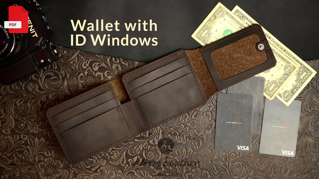 PDF Pattern / Handmade Wallet with ID Windows / Leather Craft / DIY / ASMR