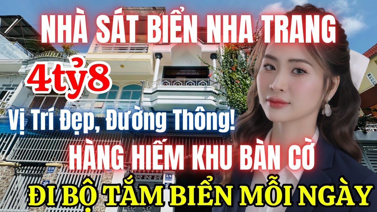 🔥Cô Cần Tiền Bán Nhà Sát Biển Nha Trang –Đường Thông Ô Bàn Cờ –Kề dự Án NOXH HHO Tiềm Năng Tăng Giá.