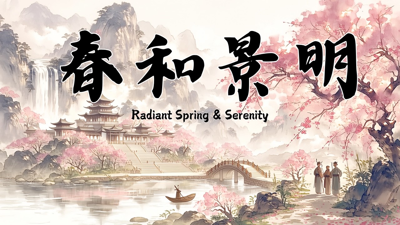 1 Hour Traditional Chinese Music | 【春和景明】五音療癒助眠音樂 Radiant Spring & Serenity | 睡眠、放鬆 | 傳統中國風音樂