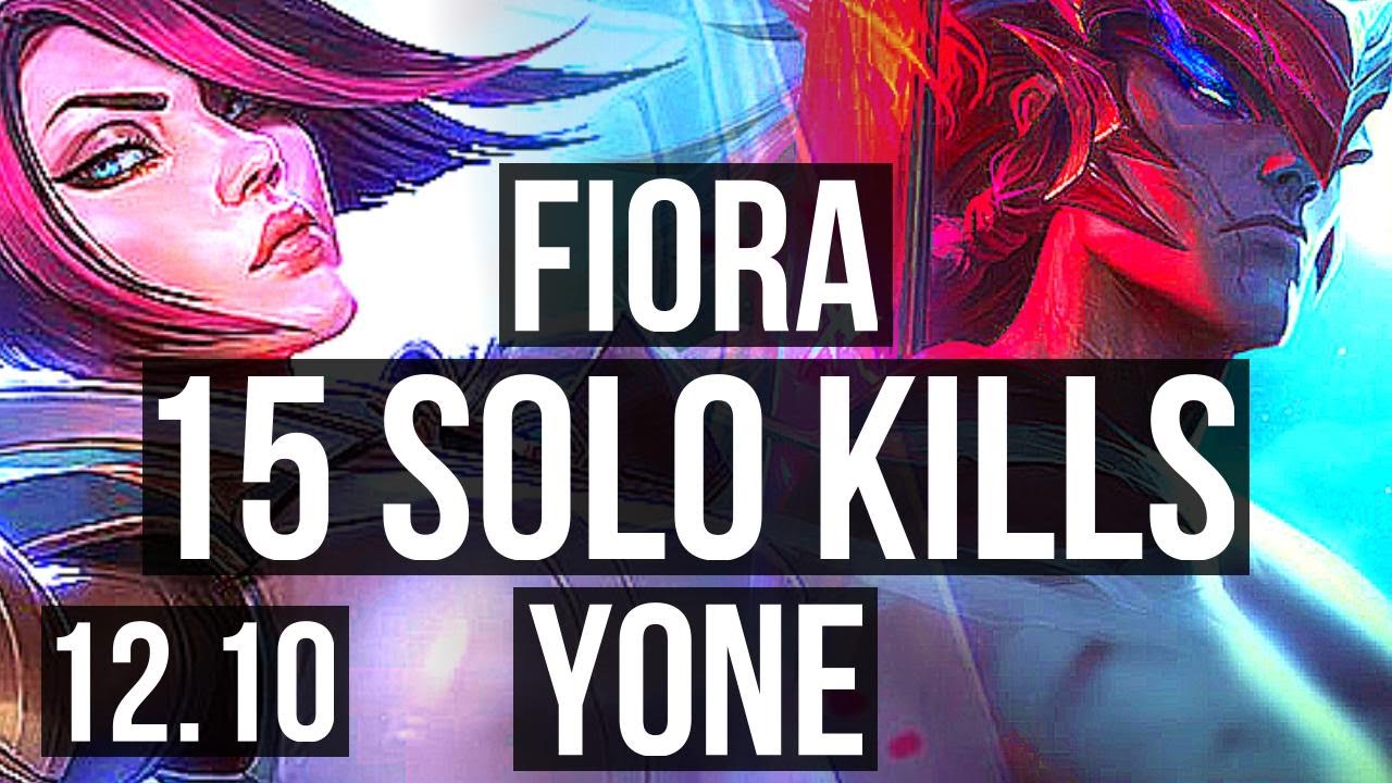FIORA vs YONE (TOP) | 15 solo kills, 700+ games, Legendary, 19/4/4 | EUW Master | 12.10