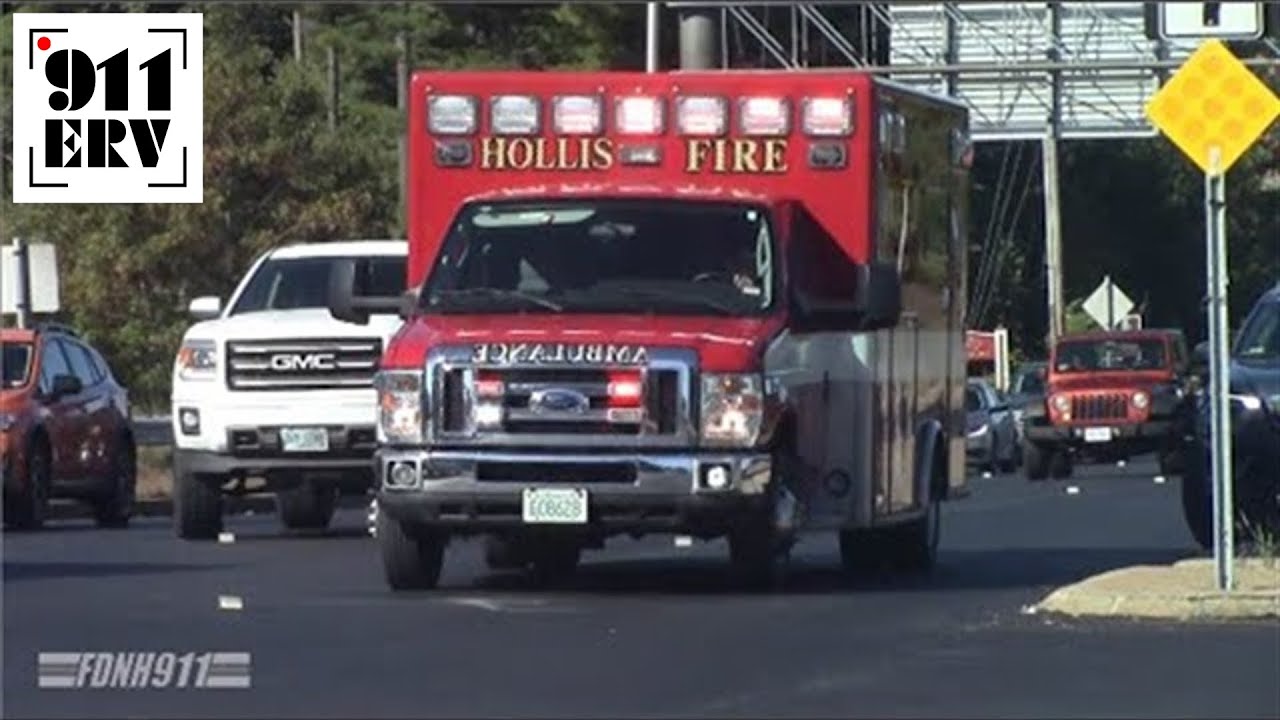 Hollis Fire Ambulance 1 Responding
