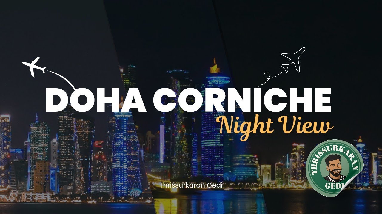 Qatar Doha corniche night view | Doha Qatar 