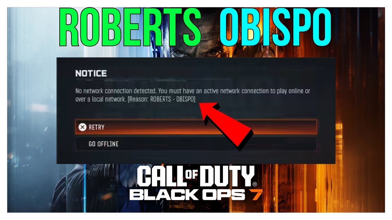 Как исправить ошибку Black Ops 7 (Робертс Обиспо)