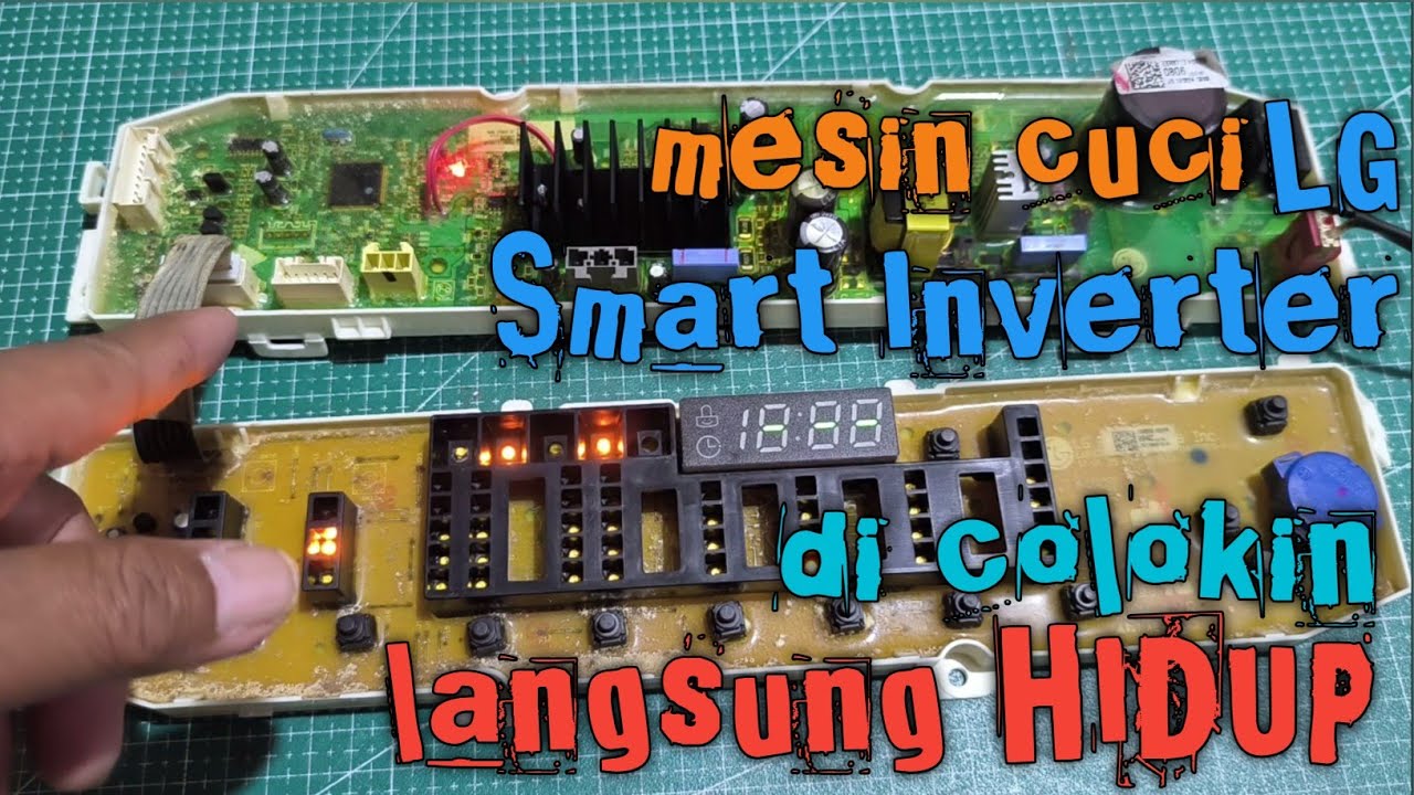 Mesin cuci LG Smart Inverter, dicolokin listrik langsung HIDUP @mroplok-othok2888 